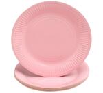 20 round cardboard plates, Ø 23 cm - Pink