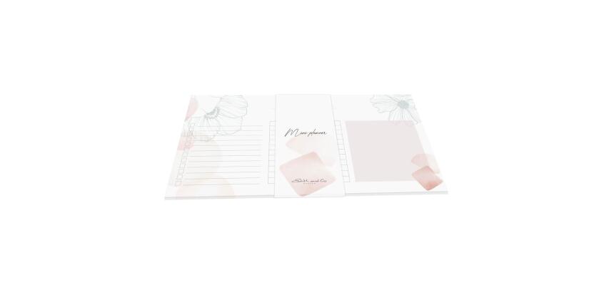Evanescence, Mini planner 24 x 12 cm, 50 feuillets imprimés détachables - Multicolore