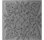 Cernit plaque de texture Celtic knot - Gris