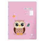 Cahier de poésie piqué Clairenfantine 24x32cm 48p grands carreaux + uni Couleur aléatoire - Assortis