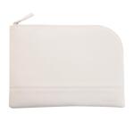 Rhodiarama pochette zippée en simili cuir - taille M (16x22 cm) - Blanc