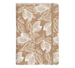 Cocoa motif, Carnet rembordé rigide A5 - 14,8 x 21 cm, 96 pages, ligné, poche à soufflet, ass. - Cacao