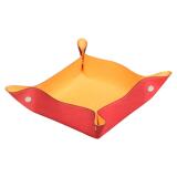 Rhodiarama vide-poche réversible simili cuir italien 12x12x4,5 cm - Corail