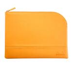 Rhodiarama pochette zippée en simili cuir - taille L (21x28 cm) - Orange
