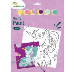 Graffy Paint, Licorne, 20x20 cm - Violet