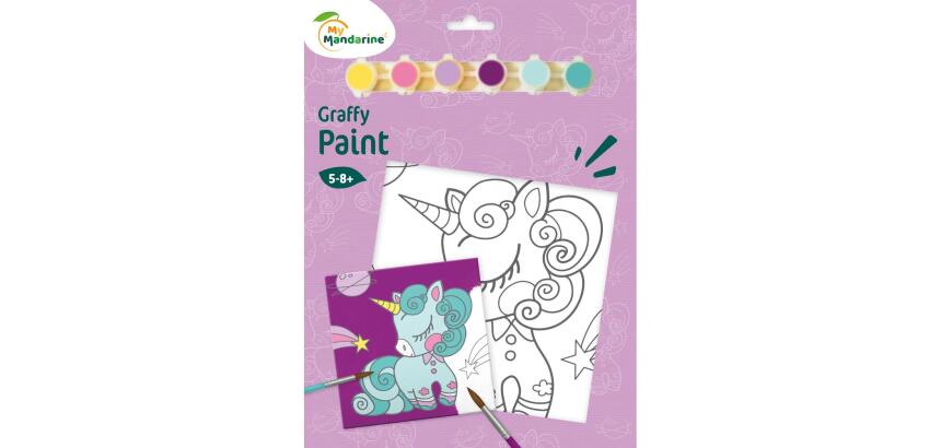 Graffy Paint, Licorne, 20x20 cm - Violet
