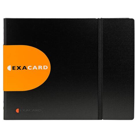 Porta-tarjetas de visita amovibles con espiral - (Vistas: 240 Fundas: 20) - 20x25cm para 20x25cm - Negro