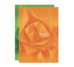 Cahier brochure rembordée rigide 7000 A4 192 pages grands carreaux 70 g - Assortis