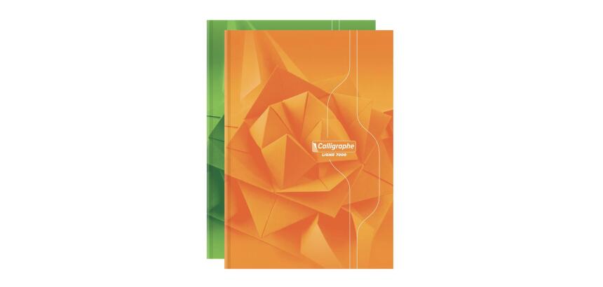 Cahier brochure rembordée rigide 7000 A4 192 pages grands carreaux 70 g - Assortis