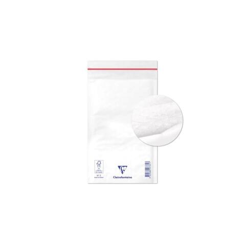 Paquet de 10 Pochettes Blanches Matelassées de Film à Bulles 120x210 mm - Auto-adhésives - Blanc