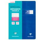 Cahier piqué spécial déficients visuels A4 96 pages grands carreaux 2 ,5mm agrandis 10x10 - Assortis