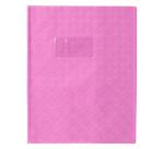 Protège-cahiers grain losange PVC 18/100ème avec porte-étiquette 17x22 cm