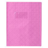 Protège-cahiers grain losange PVC 18/100ème avec porte-étiquette 17x22 cm
