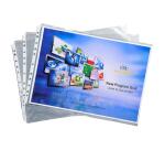 Sachet de 10 pochettes perforées PVC lisse 12/100e - A3 horizontal