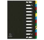 Trieur HARMONIKA® à fenêtres avec élastiques véritable carte lustrée 12 compartiments