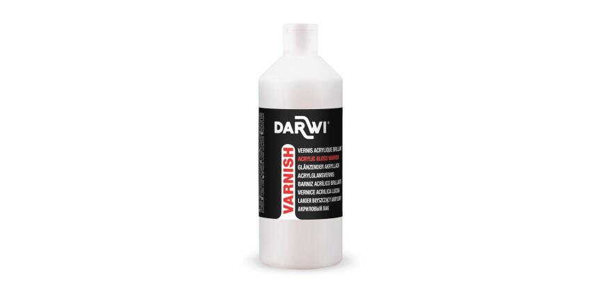 DARWI Flacon de 500 ml Vernis Acrylique, finition Brillante - Incolore