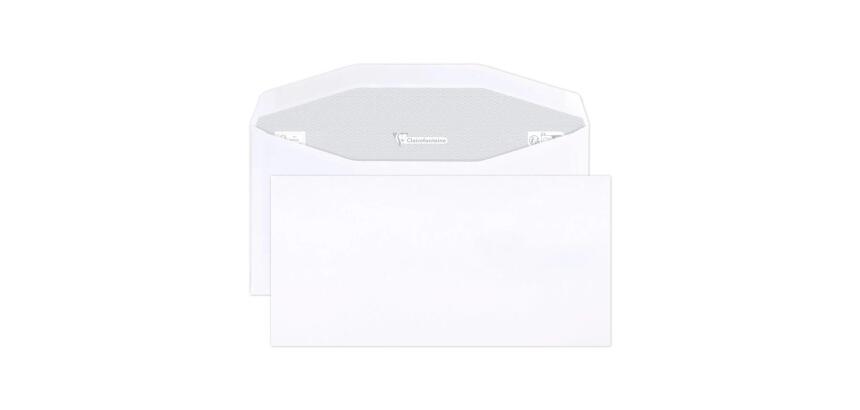 Boite de 500 Enveloppes Blanches DL2-114x229mm - Gommée Mécanisable - 80g/m2 - pour machine de mise sous pli automatiquE - Blanc