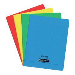 Cahier d'écriture piqué 8000 POLYPRO 17x22 cm 32 pages DL 3mm IV 90 g - Assortis