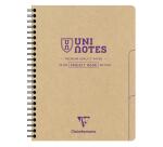 Project book Uninotes carnet recyclé reliure intégrale A5+ 160 pages détachables petits carreaux + 3 intercalaires - Assortis