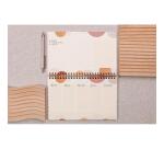 Terracotta, Bloc planner reliure intégrale en-tête 22x14 cm 53 feuillets imprimés