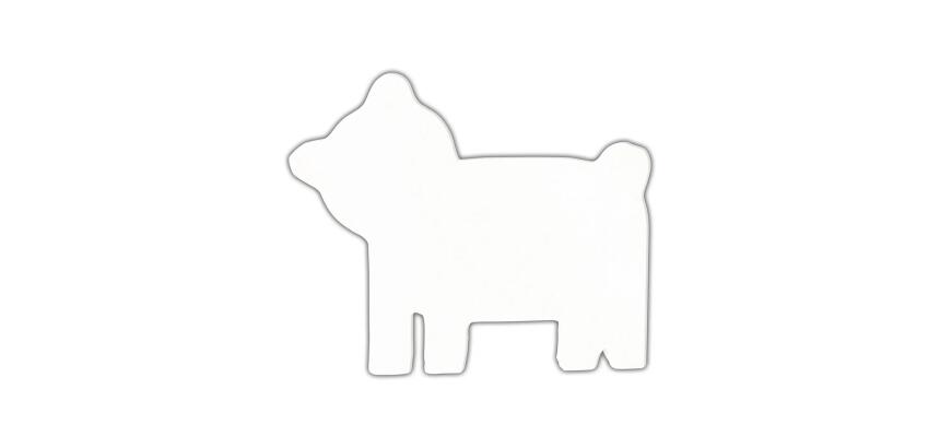 Symbole ours 12cm - Blanc