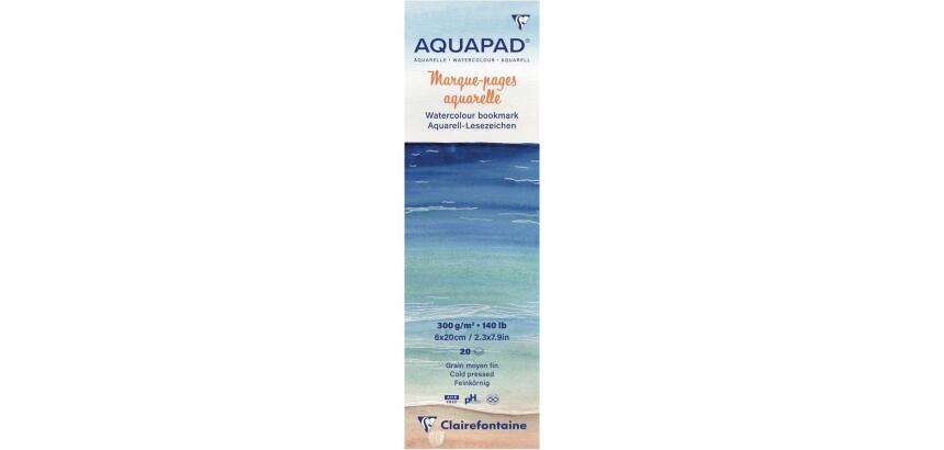 Bloc Aquapad Marque-pages aquarelle 6x20cm 20F 300g