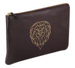 BLACK FOREST Pochette universelle 27x19 cm, Lion - Noir et doré