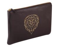BLACK FOREST Pochette universelle 27x19 cm, Lion - Noir et doré