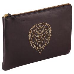BLACK FOREST Pochette universelle 27x19 cm, Lion - Noir et doré