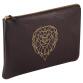 BLACK FOREST Pochette universelle 27x19 cm, Lion - Noir et doré