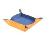 Rhodiarama vide-poche réversible simili cuir italien 12x12x4,5 cm - Saphir