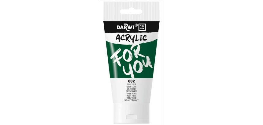 Darwi For You tube de peinture acrylique 75 ml - Terre verte