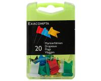 Boîte de 20 épingles drapeaux - Hauteur de pointe 16mm - Couleurs assorties