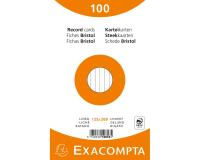 Fichas de cartulina bristol 205 g/m2 - Rayado - 125x200 mm - Colores surtidos