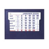 Calendrier avec feuillets mensuels sur chevalet cartonné pelline - 13,5 x 10,5 cm 2026 - neutre