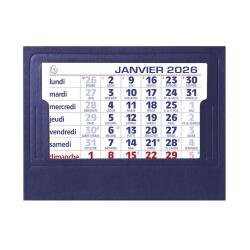 Calendrier avec feuillets mensuels sur chevalet cartonné pelline - 13,5 x 10,5 cm 2026 - neutre