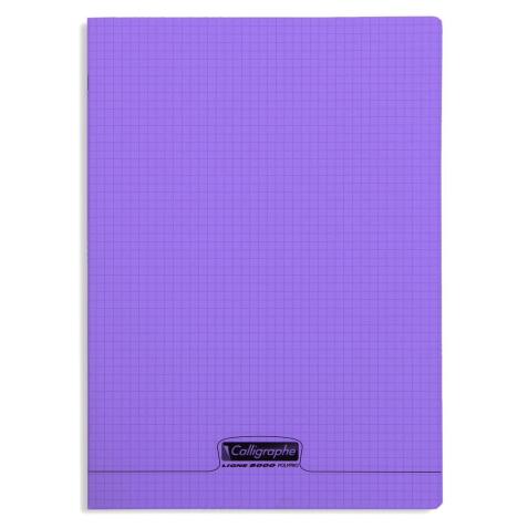 Cahier piqué 8000 POLYPRO A4 96 pages petits carreaux 90 g - Violet