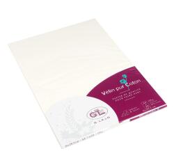 20 feuilles A4 Vélin pur coton 125g - Crème