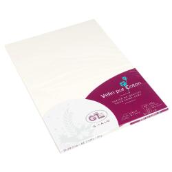 20 feuilles A4 Vélin pur coton 125g - Crème