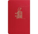 Flying Spirit Red carnet piqûre textile 11x17cm 96p ligné motifs assortis papier ivoire 90g - Rouge