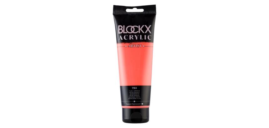 Peinture acrylique fine tube 250ml - Orange fluo
