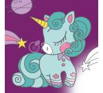 Graffy Paint, Licorne, 20x20 cm - Violet