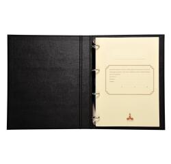 Reliure standard avec recharge 297X210 Livre d'inventaire 100 feuillets foliotés 80g + garde - Noir