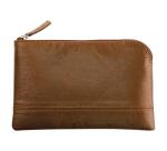 Rhodiarama pochette zippée en simili cuir - taille S (11x17 cm) - Bronze