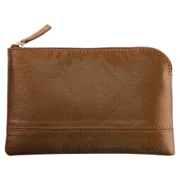 Rhodiarama pochette zippée en simili cuir - taille S (11x17 cm) - Bronze