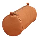 Trousse en cuir Age Bag Grande ronde 22xØ8 cm - Tabac