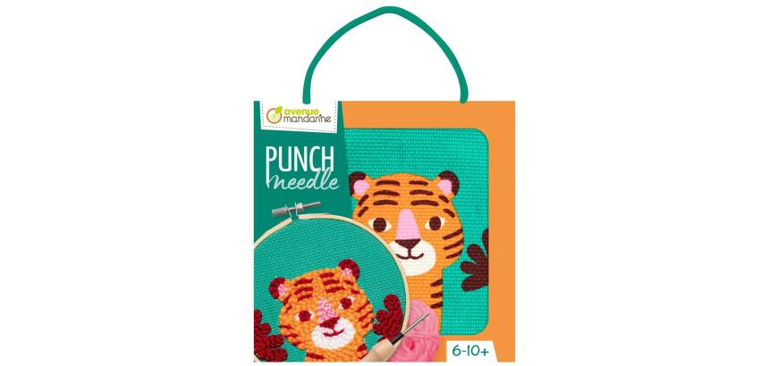 Punch Needle, Tigre - Vert