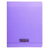 Cahier piqué 8000 POLYPRO 17x22 cm 60 pages grands carreaux 90 g - Violet