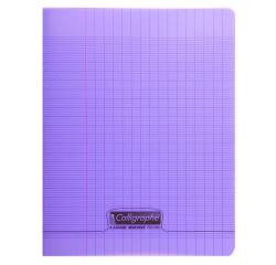 Cahier piqué 8000 POLYPRO 17x22 cm 60 pages grands carreaux 90 g - Violet