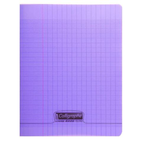 Cahier piqué 8000 POLYPRO 17x22 cm 60 pages grands carreaux 90 g - Violet
